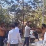 Crime congress leader assaulted common man in vijayapura