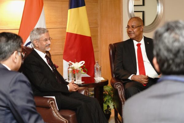 Seychelles President Dr Patrick Herminie in New Delhi