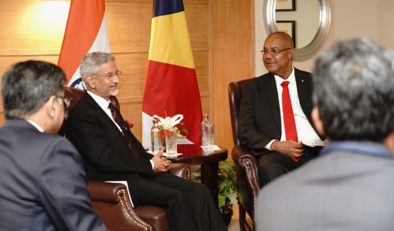 Seychelles President Dr Patrick Herminie in New Delhi