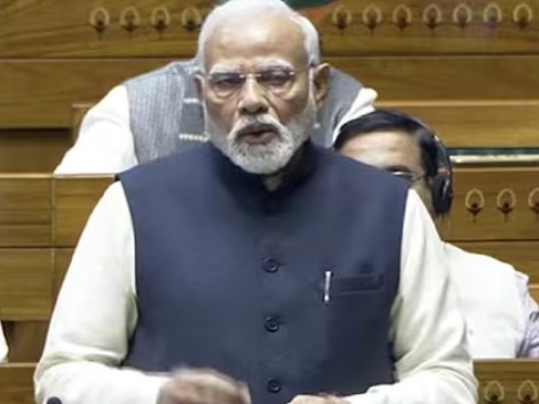 Narendra modi talks in parliament regarding women reservation