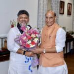 DK Shivakumar meeting with central minister Rajnath singh