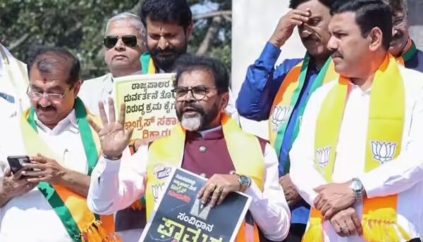 BJP angry on congress government giving permission to hijab in schools and college