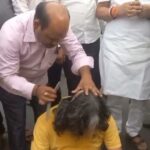bjp worker shaved head after west Bengal win