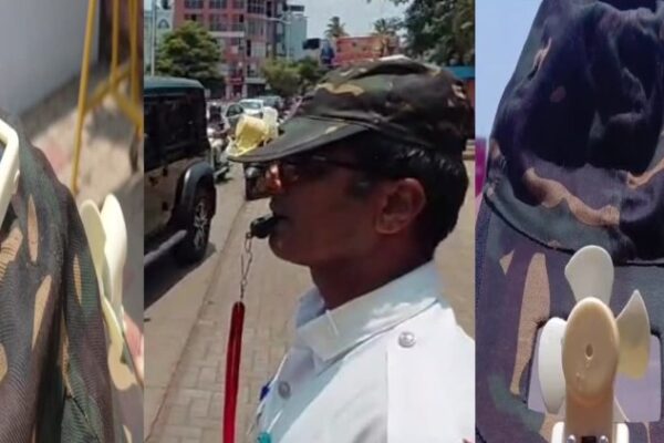 Belagavi traffic police uses solar cap