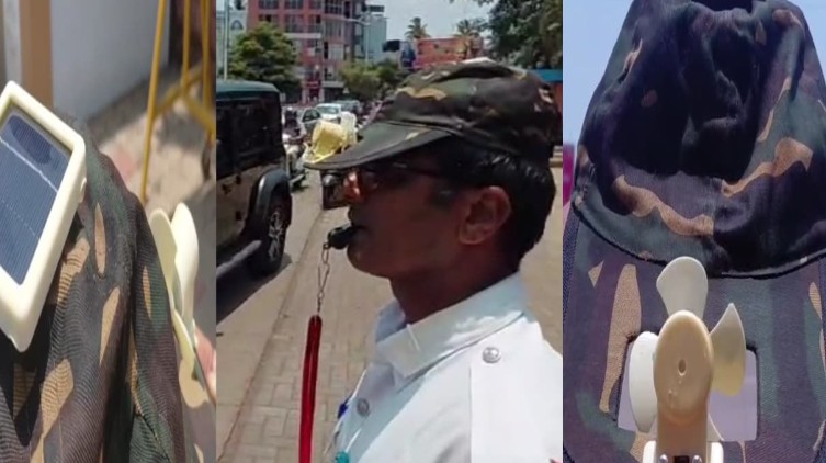 Belagavi traffic police uses solar cap