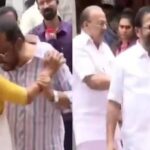 kerala congress leader tried to hug new lady MLA forcefully