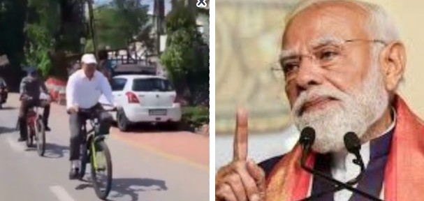 Viral news madhyapradesh high court judge comes in cycle after narendra modi statement