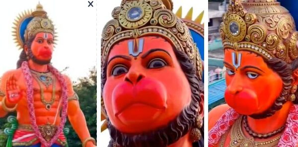 viral video hanuman eyes follows everywhere