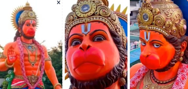 viral video hanuman eyes follows everywhere