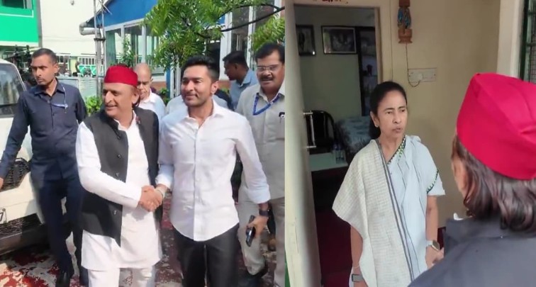 akhilesh yadav met mamata banerji amid election result