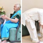 DK Shivakumar takes blessings of mother and dh devegowda bsy