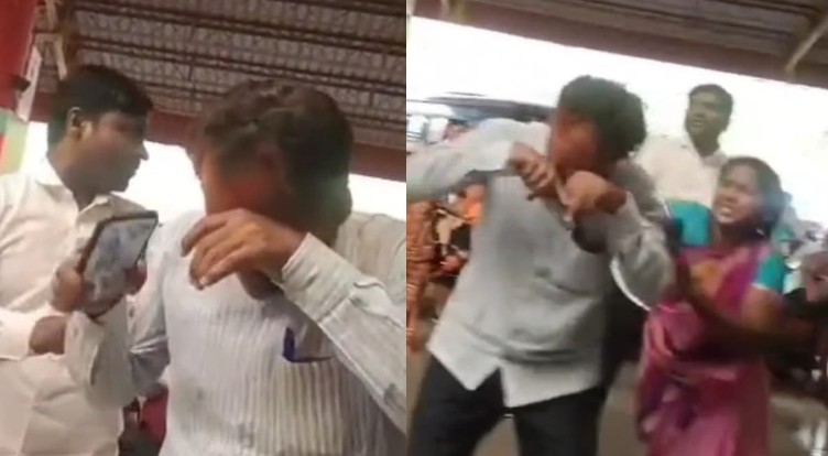 raichur woman hit man who tried to assault her public