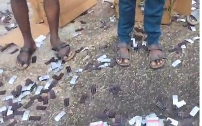 Big news Shocker in Tumakuru Thousands of Govt Diabetes Pills Found Abandoned in Burial Ground Long Before Expiry Date