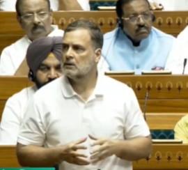 Tempestuous scenes in Lok Sabha Rahul Gandhis controversial word usage over exam leak law triggers chaos