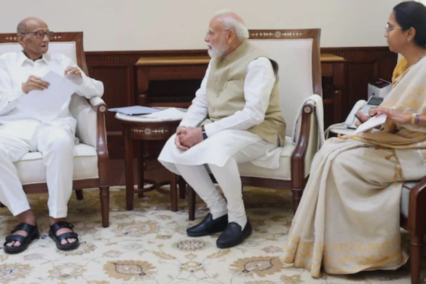 Narendra Modi met sharad pawar NCP may support NDA