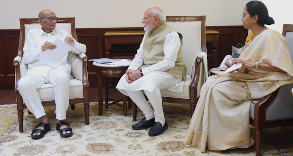 Narendra Modi met sharad pawar NCP may support NDA