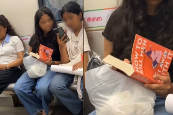 Viral video young girl reading how to kill men book in metro shocks internet