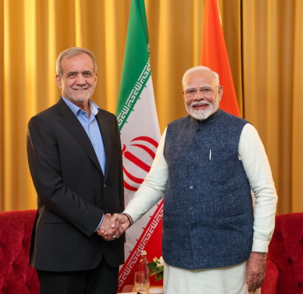 First Face to Face Since War PM Narendra Modi Meets Iranian President for Bilateral Talks