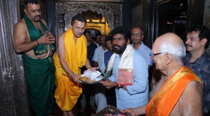 Warm Welcome for Former IPS Officer Annamalai During His Visit to Udupi Sri Krishna Matha