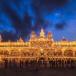 Celebrating 100 Days of dk shivakumar government Mysuru Palace Lit Up with Colorful Lights and LED Displays