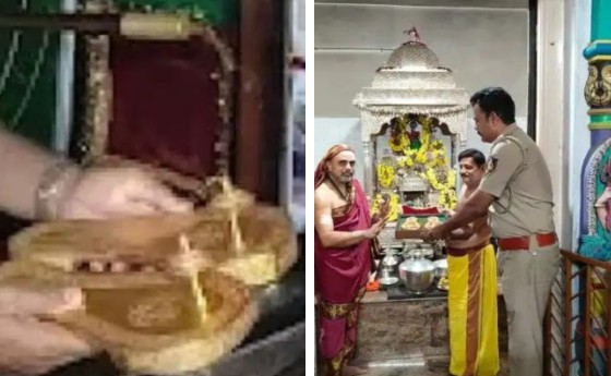 Shivamogga Kudali Mutt Gold Sandals Were Never Stolen Holehonnuru Police Inform Court