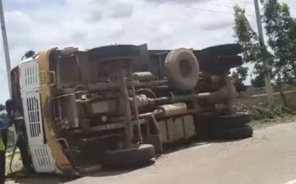 Horrific Road mishap in Gadag Tipper Truck Mows Down Bike Two Dead on the Spot