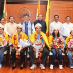 Vidhana Soudha Honors Asian Games Achievers MR Poovamma Shreyanka Patil and Others Felicitated