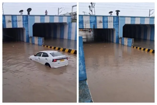 Infrastructure Fail Near Tech Hub Panathur Railway Underbridge Flooded After Light Bengaluru Rain