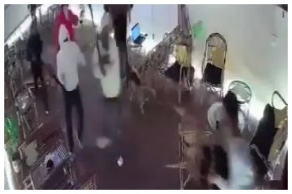 Crime Belagavi Horror Gang Attacks Youth with Lethal Weapons Inside Café Horrific CCTV Footage Surfaces