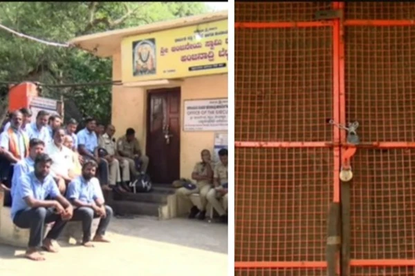 High Court Order Aftermath Vidyadas Baba Secures Anjanadri Temple Rooms and Restricts Official Entry koppal