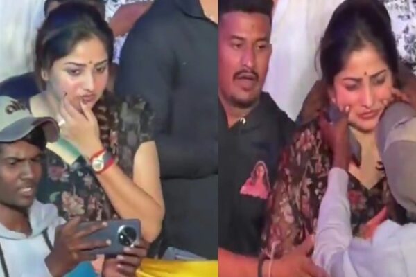 Unplanned Incident at Rachita Ram s Birthday Fan Cheek Pinch Moment Goes Viral