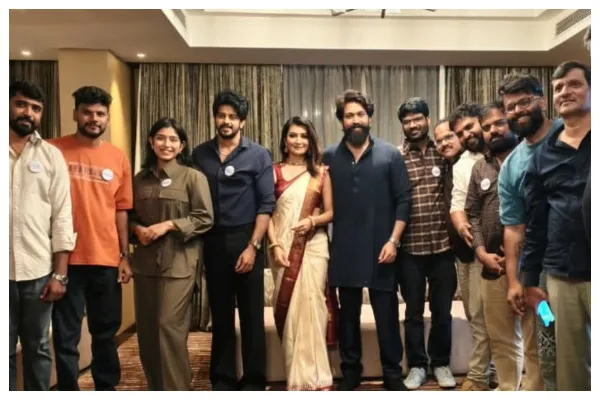 Sandalwood Success Yash and Radhika Pandit Host Encourage Premada Oorali Crew